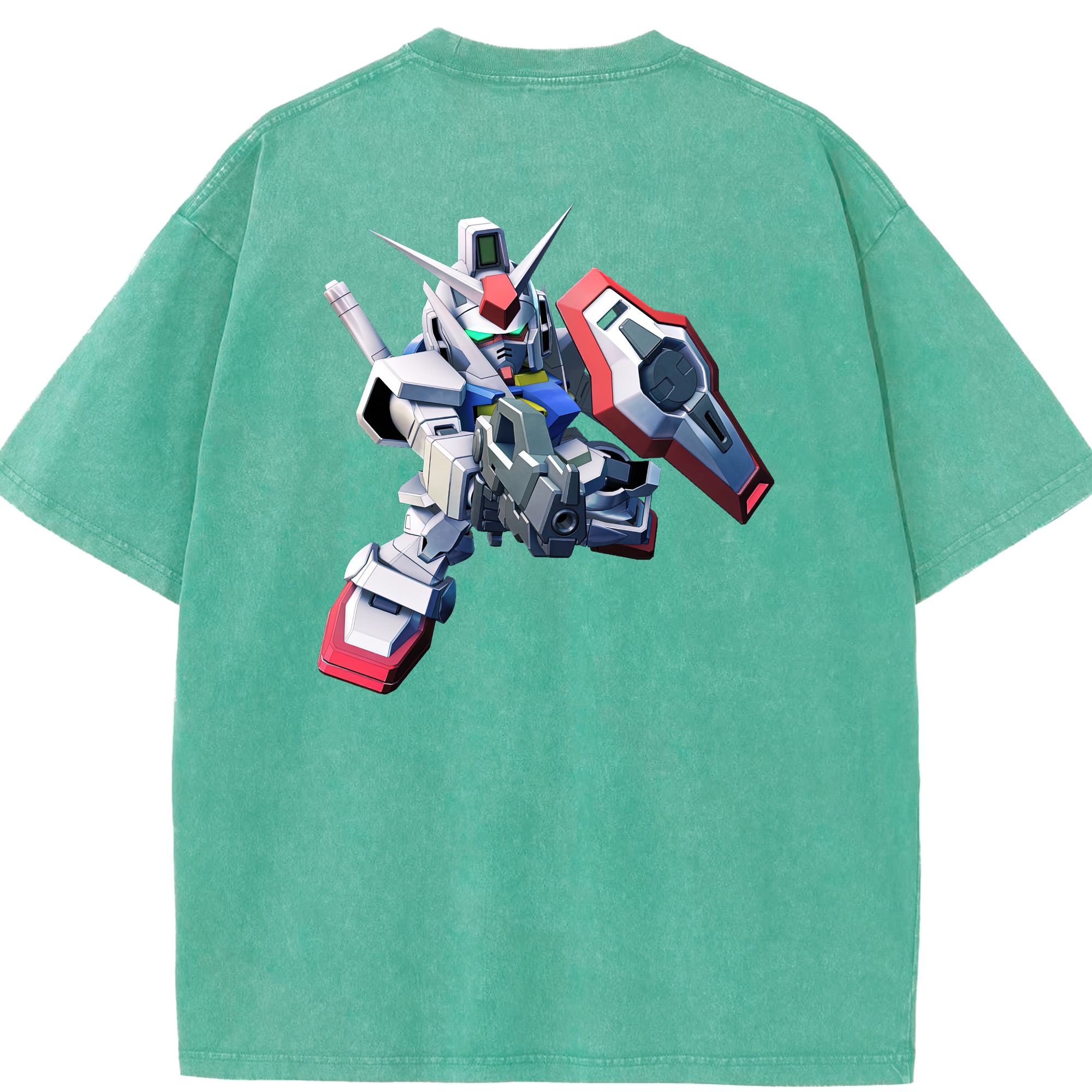 （画像用） 機動戦士ガンダム Mobile Suit Gundam 綿100% ヴィンテージ風 半袖Tシャツ（背面プリント）